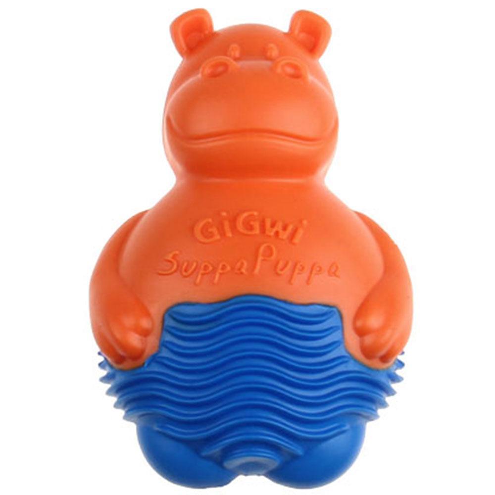 GiGwi Suppa Puppa Dog Toy Hippo Orange/Blue