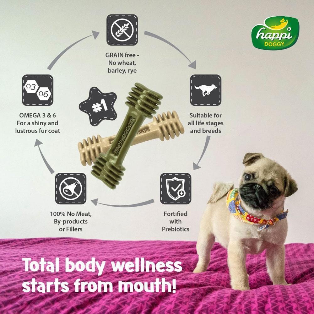 Happi Doggy Dental Chew Zest Mint (Singles)