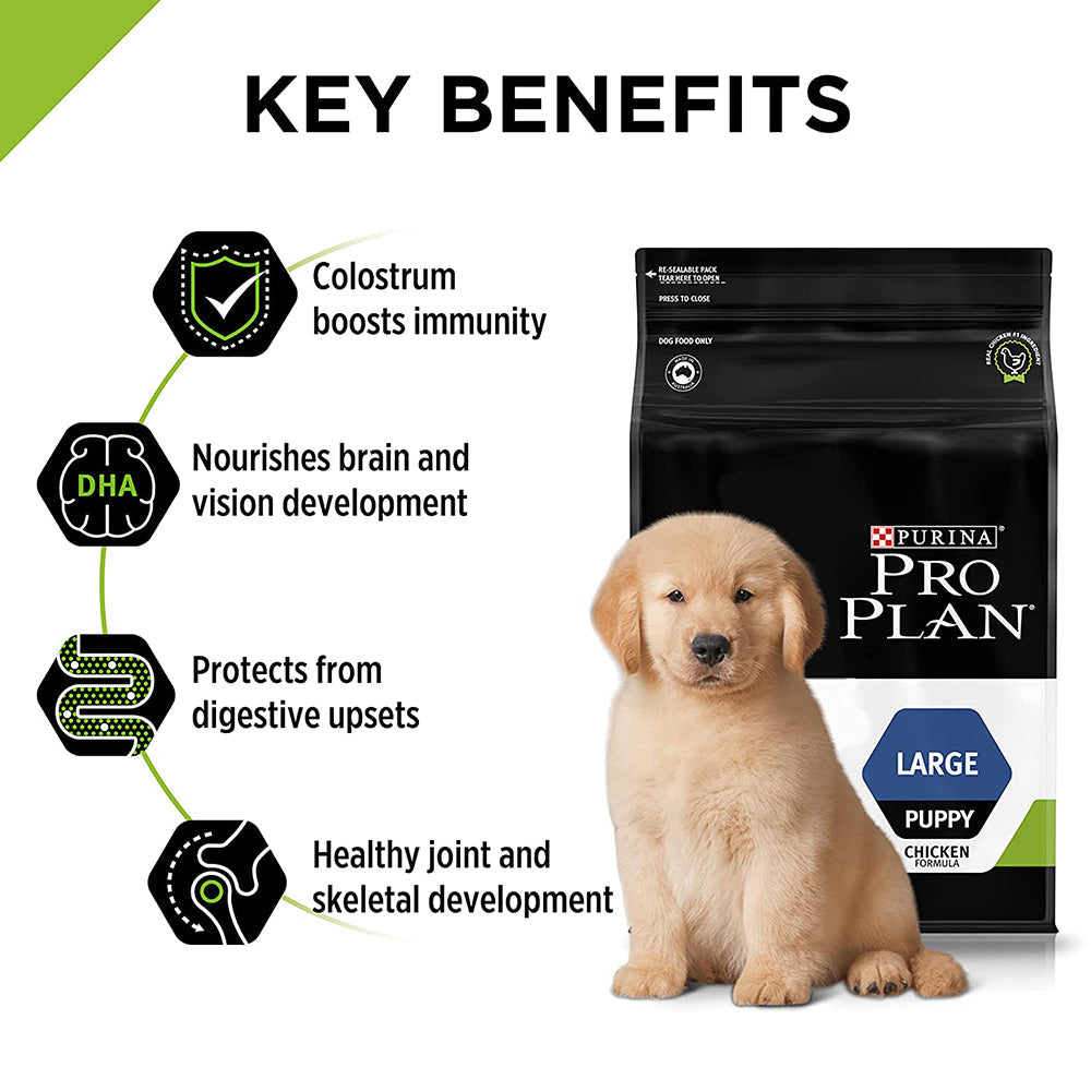 PURINA PRO PLAN Large Breed Dry Puppy Food - Chicken - Heads Up For Tails