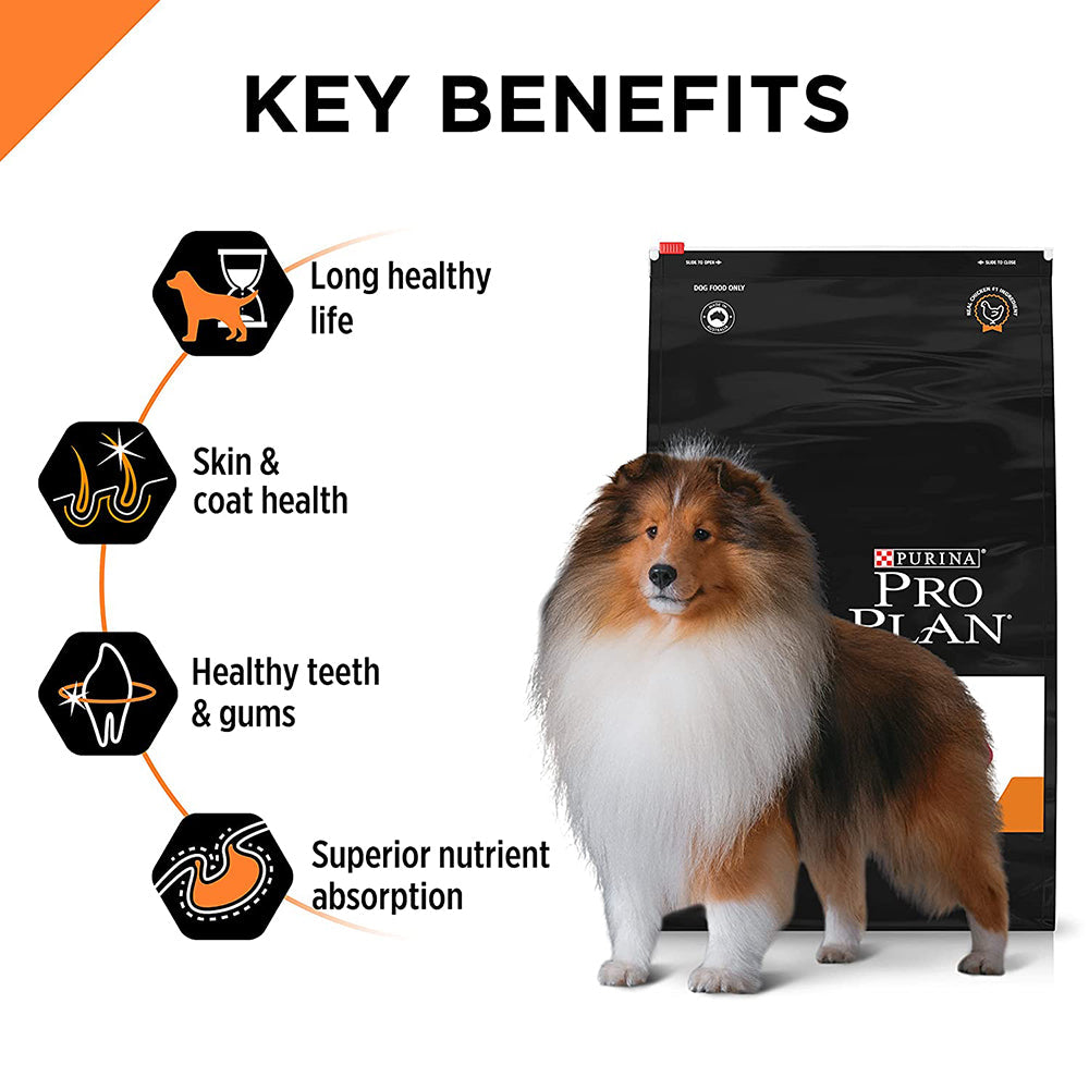 PURINA PRO PLAN Adult Medium Breed Dry Dog Food - Chicken Formula - Heads Up For Tails