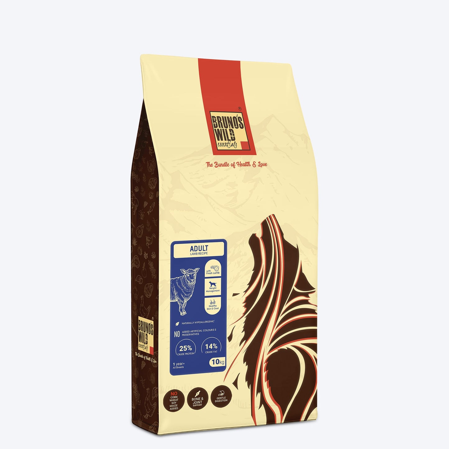 Bruno's Wild Essentials Lamb Dry Adult Dog Food - All Breed - Heads Up For Tails