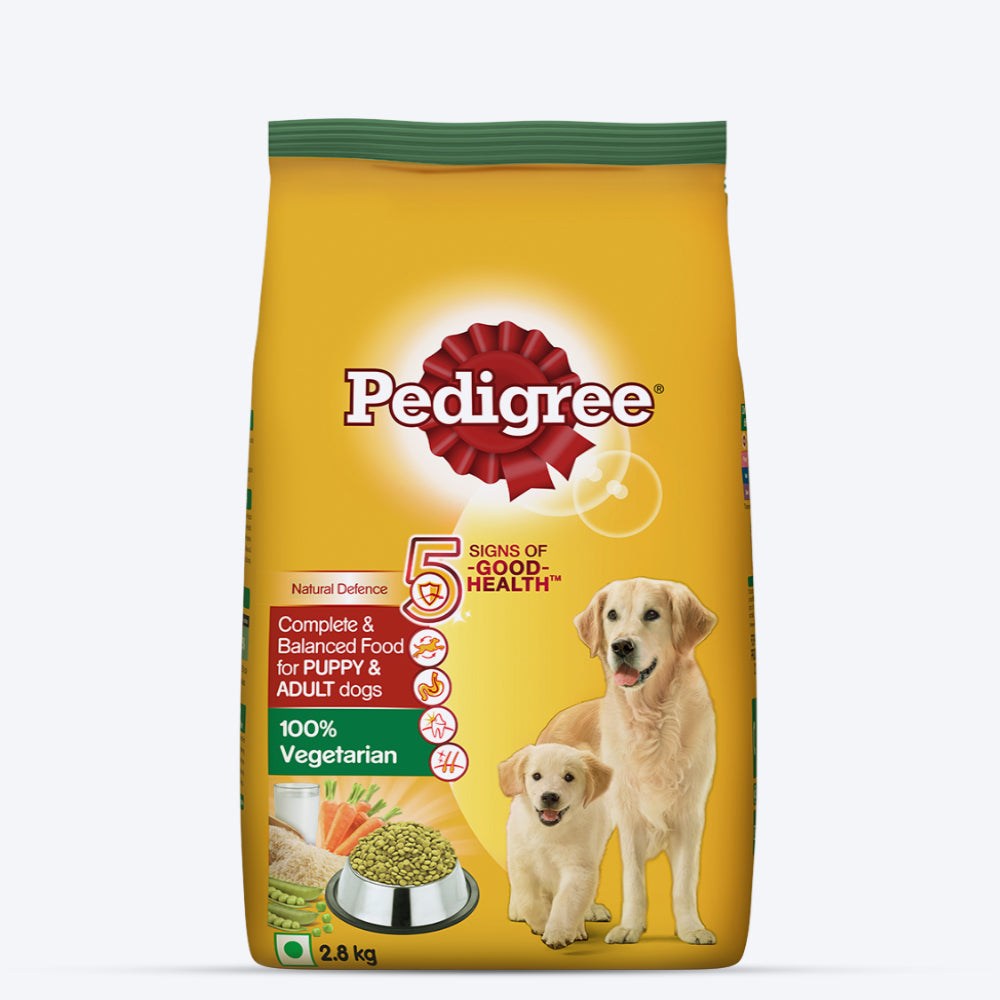 Pedigree Vegetarian Dry Food For Adult Dogs & Puppy - Heads Up For Tails