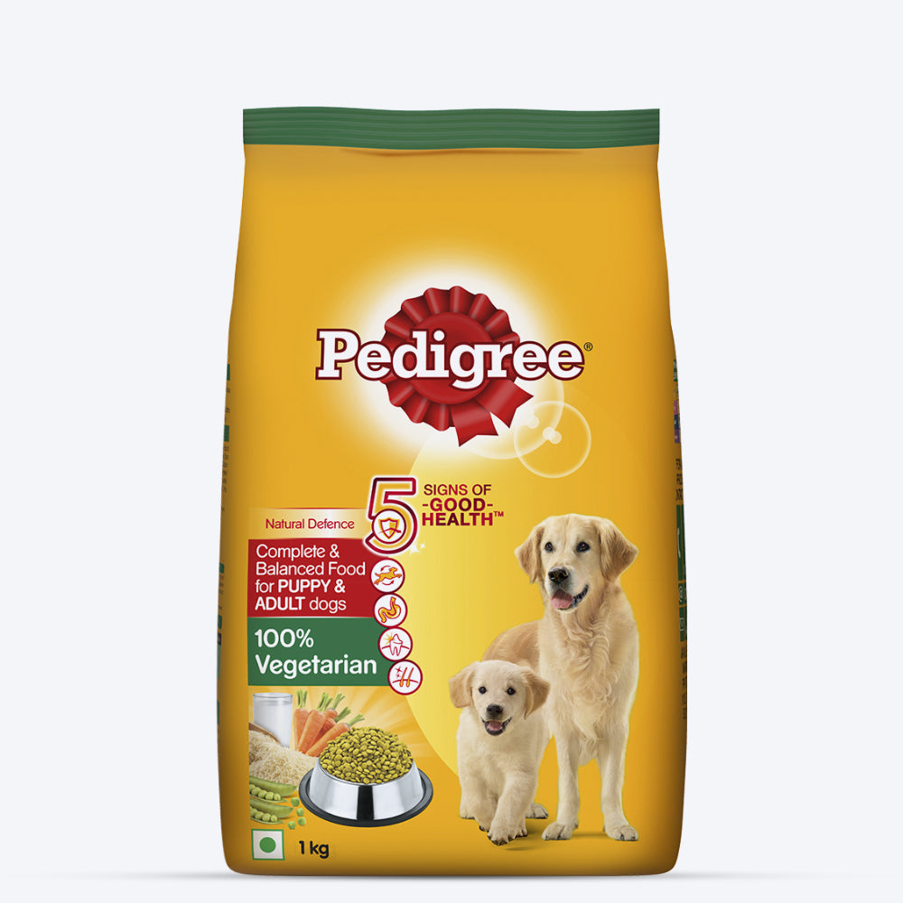 Pedigree Vegetarian Dry Food For Adult Dogs & Puppy - Heads Up For Tails
