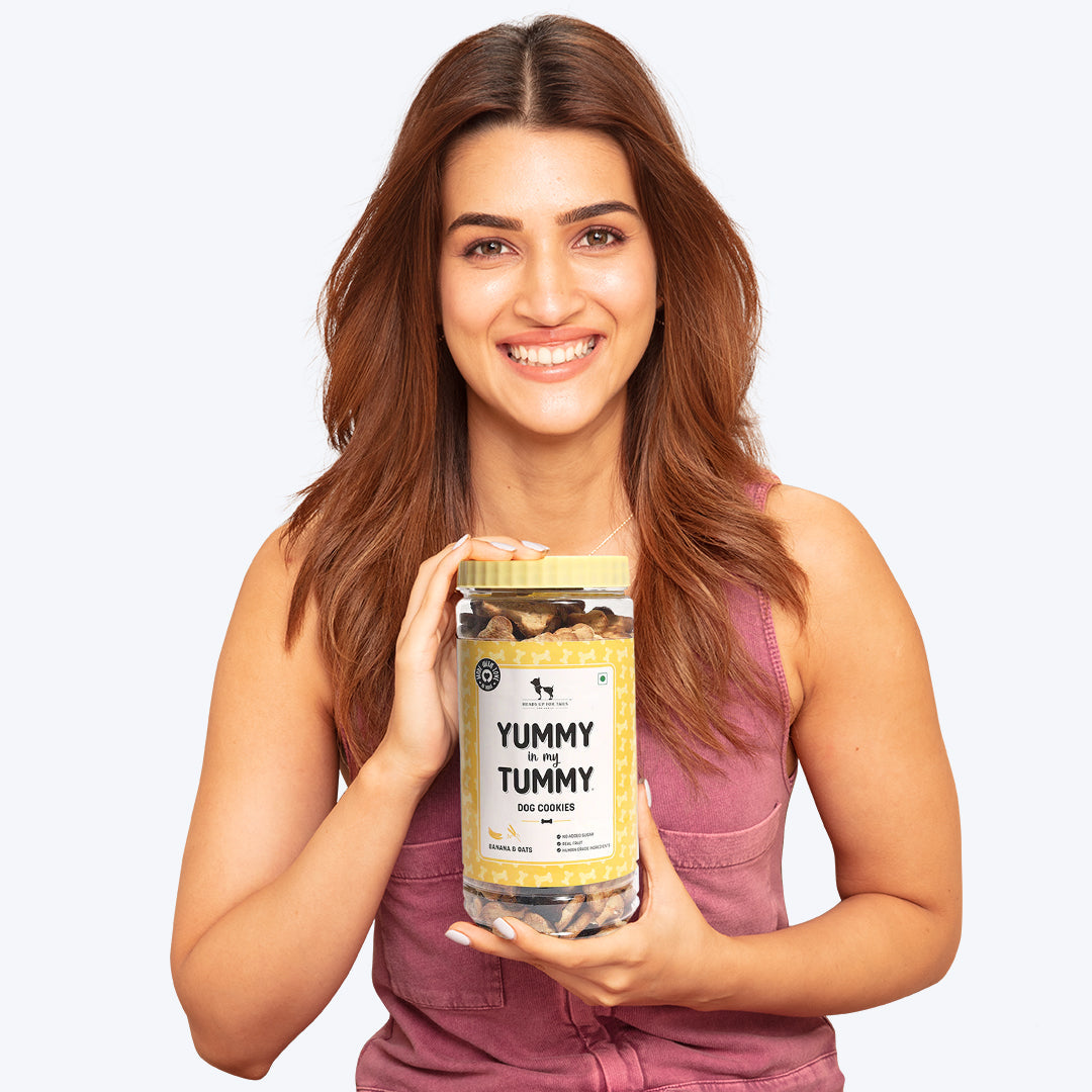 HUFT YIMT Banana & Oats Vegetarian Dog Biscuits - Heads Up For Tails