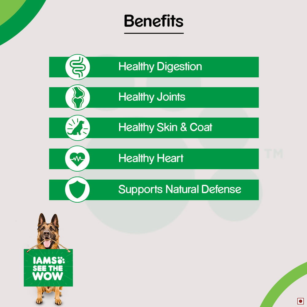 IAMS Proactive Health for Adult (1.5+ Years) German Shepherd Premium Dry Dog Food - Heads Up For Tails