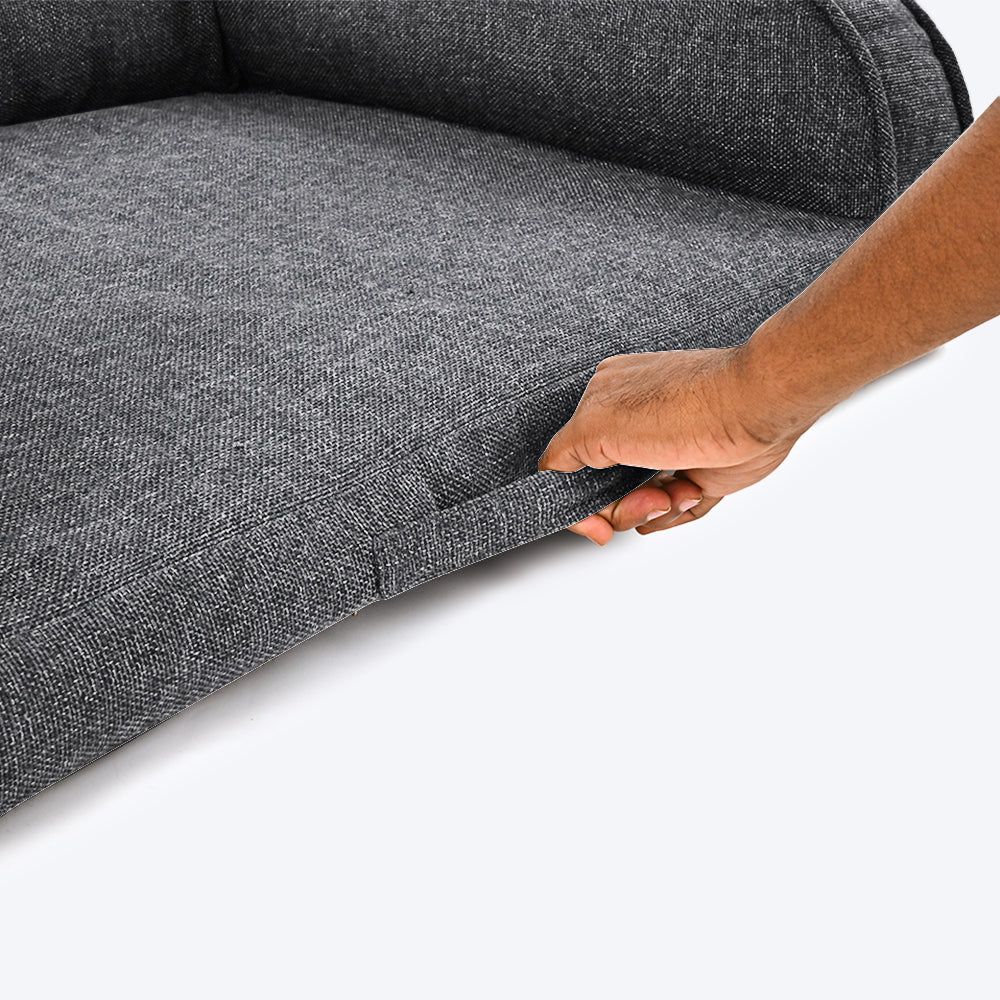 HUFT Personalised Dog Sofa Bed - Black - Heads Up For Tails