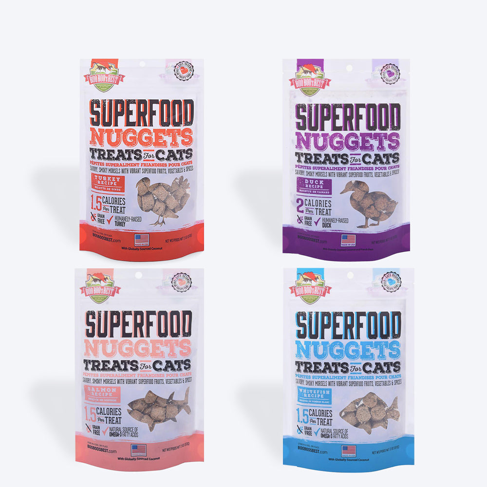 Boo Boo Best Superfood Cat Treats - Pack of 4 - Heads Up For Tails