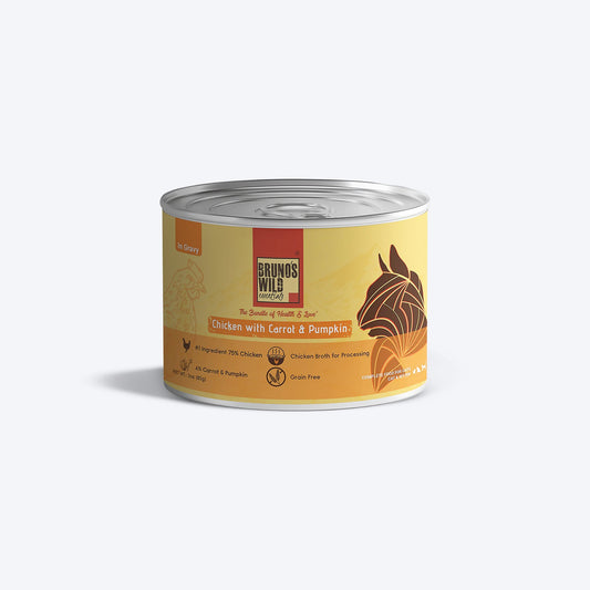 Bruno's Wild Essentials Chicken with Carrot & Pumpkin In Gravy Grain-Free Wet Food for Cat and Kitten_01