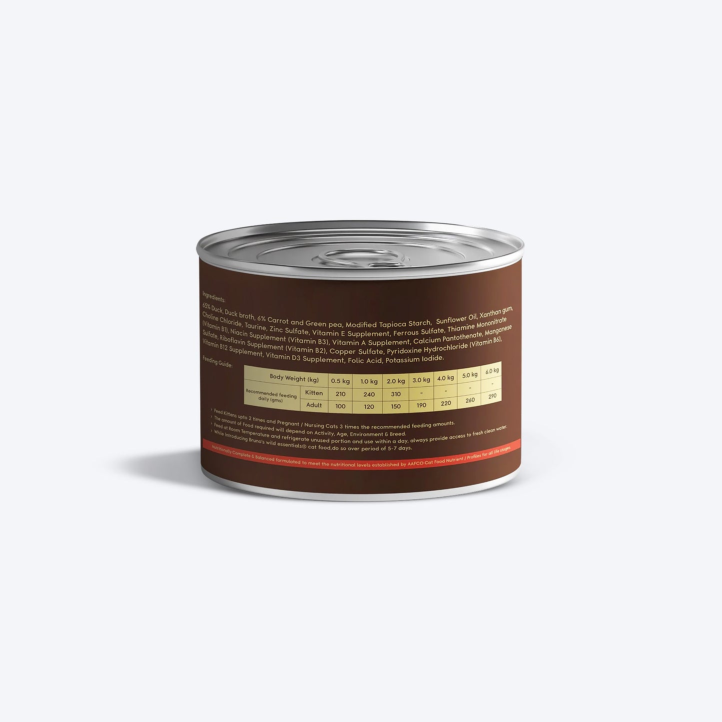 Bruno's Wild Essentials Duck with Carrot & Green Pea In Gravy Grain-Free Wet Food for Cat and Kitten - 170 g_04