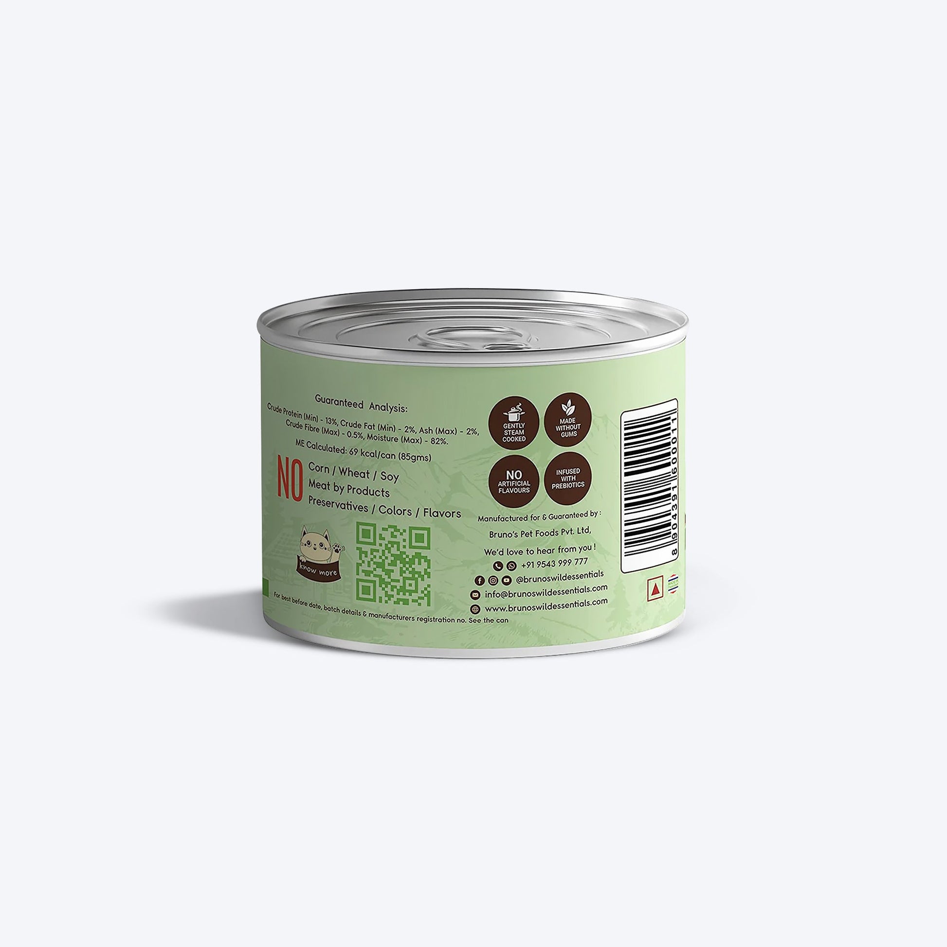 Bruno's Wild Essentials Tuna with Salmon & Parsley In Gravy Grain-Free Wet Cat Food - 85 g_04
