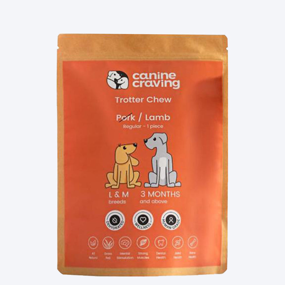 Canine Craving Dehydrated Lamb Trotter Dog Treat - 1 Pc - 50 g - Heads Up For Tails