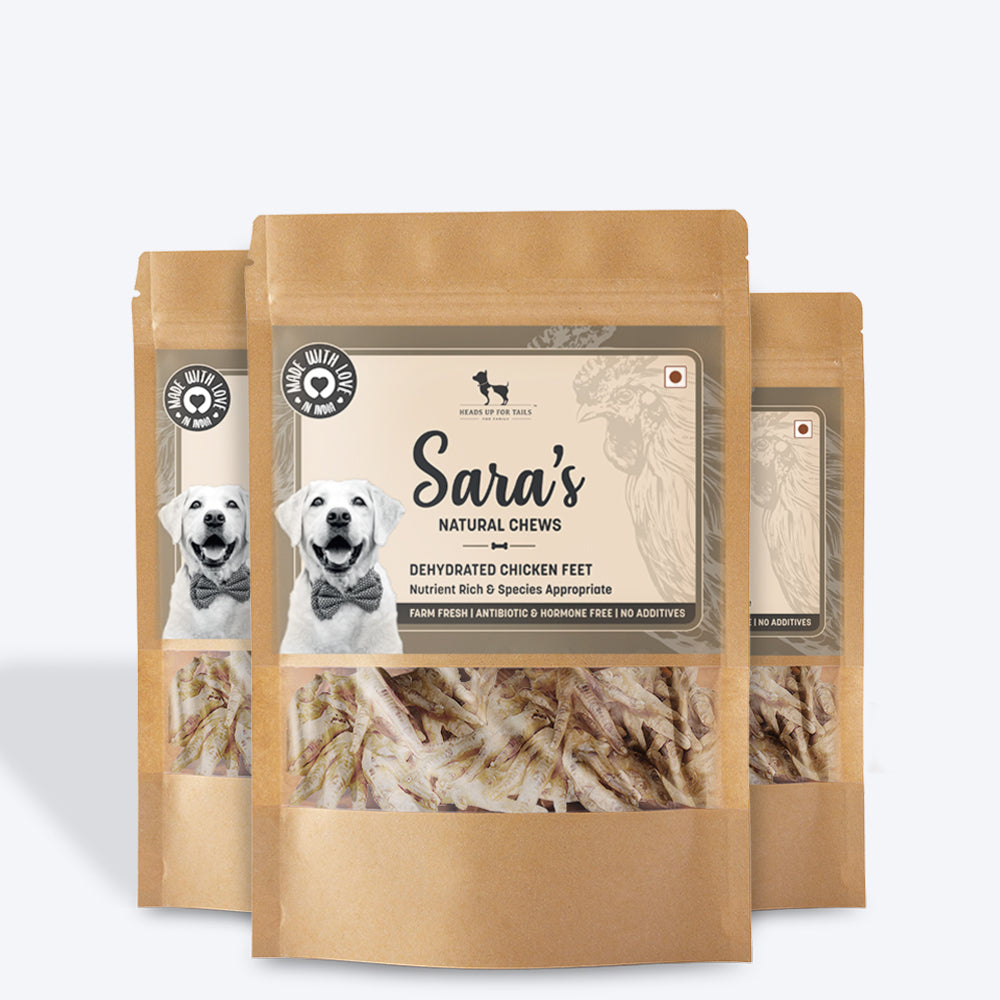 Sara's Dehydrated Chicken Feet - 70 g - Heads Up For Tails
