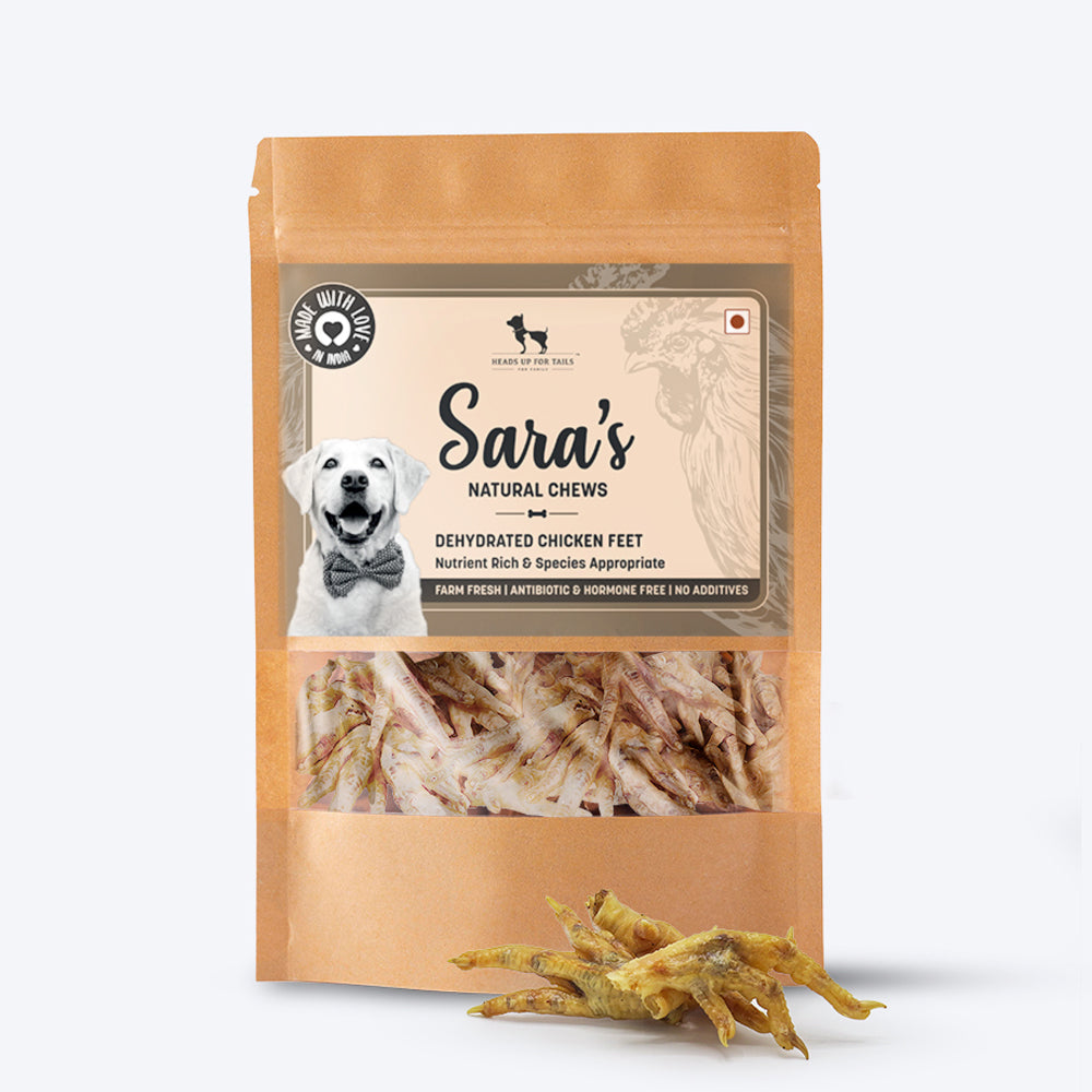 Sara's Dehydrated Chicken Feet - 70 g - Heads Up For Tails