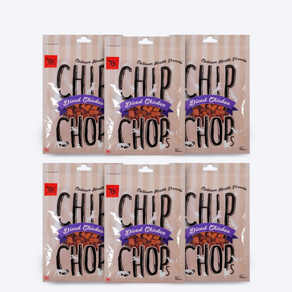 Chip Chops Diced Chicken Dog Treats - Pack of 6 - Heads Up For Tails