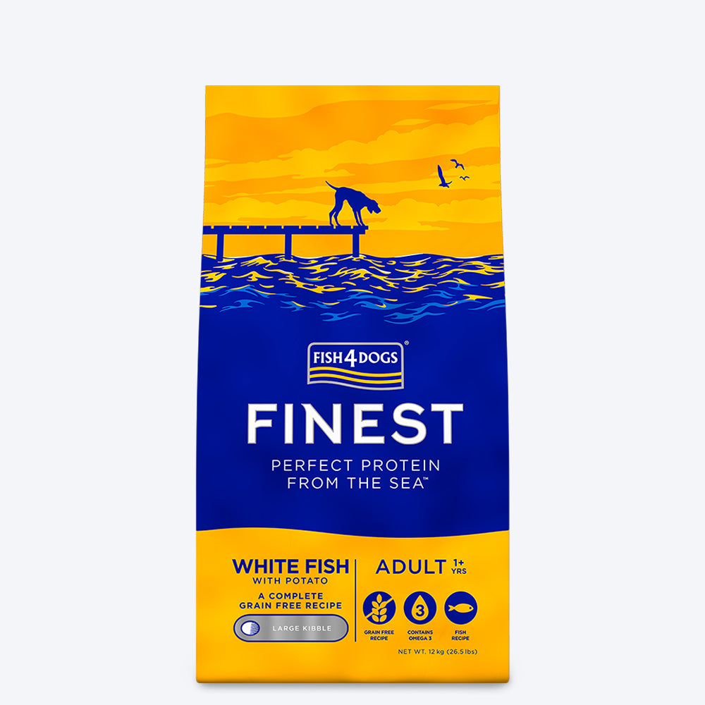 Fish4Dogs Finest Ocean White Fish Adult Dry Dog Food - Heads Up For Tails