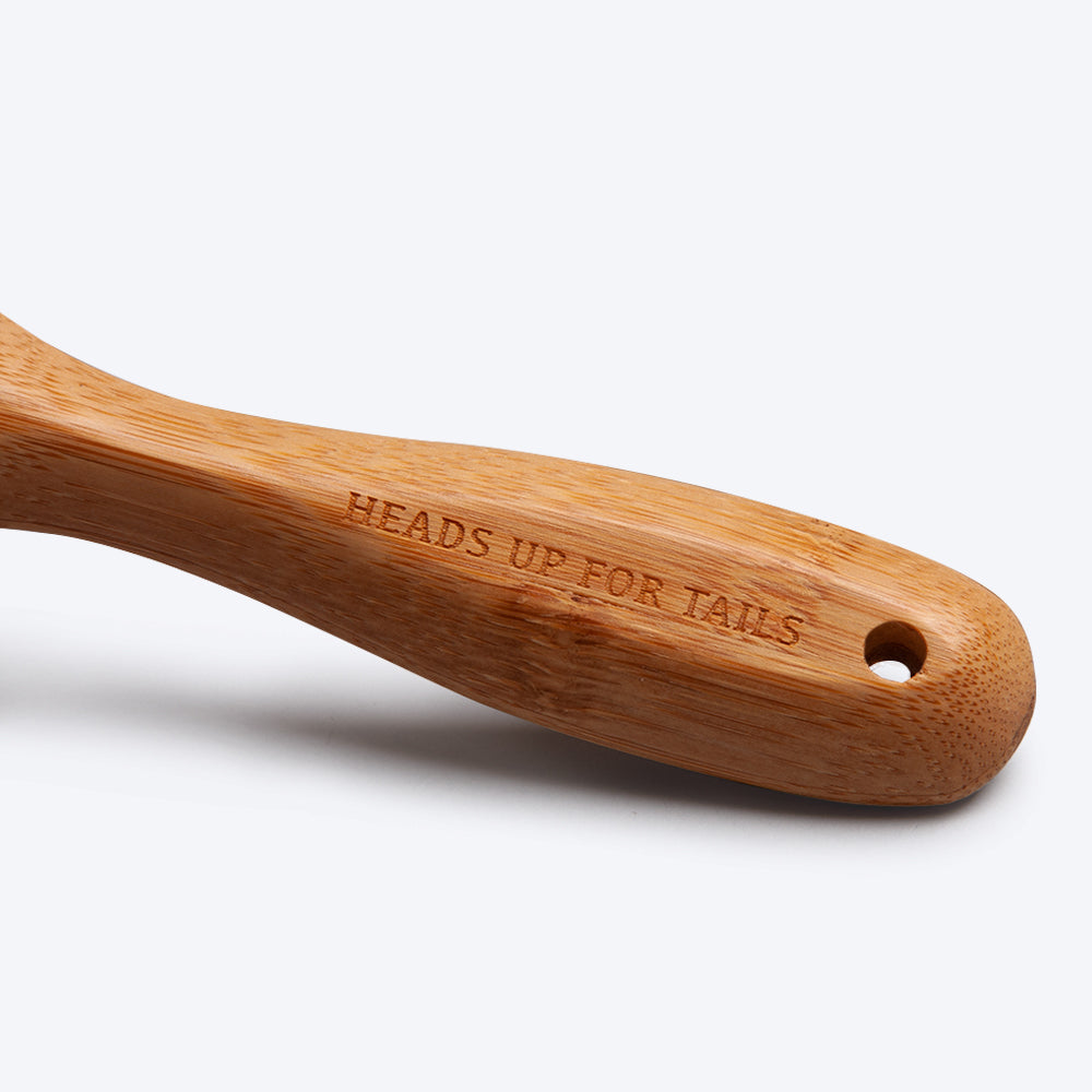 HUFT Bamboo Slicker Brush For Dogs & Cats - Heads Up For Tails