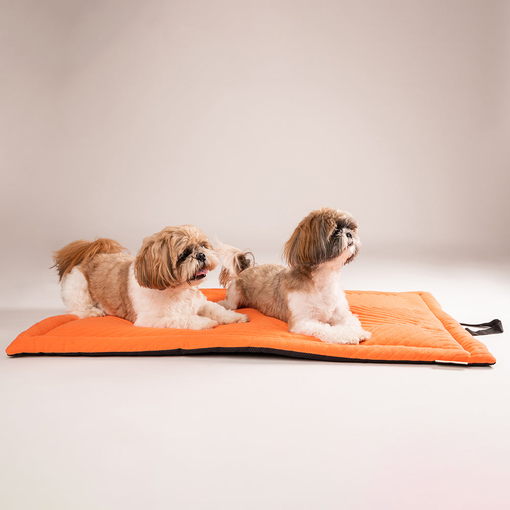 HUFT Quilted Jersey Mat - Coral - Heads Up For Tails