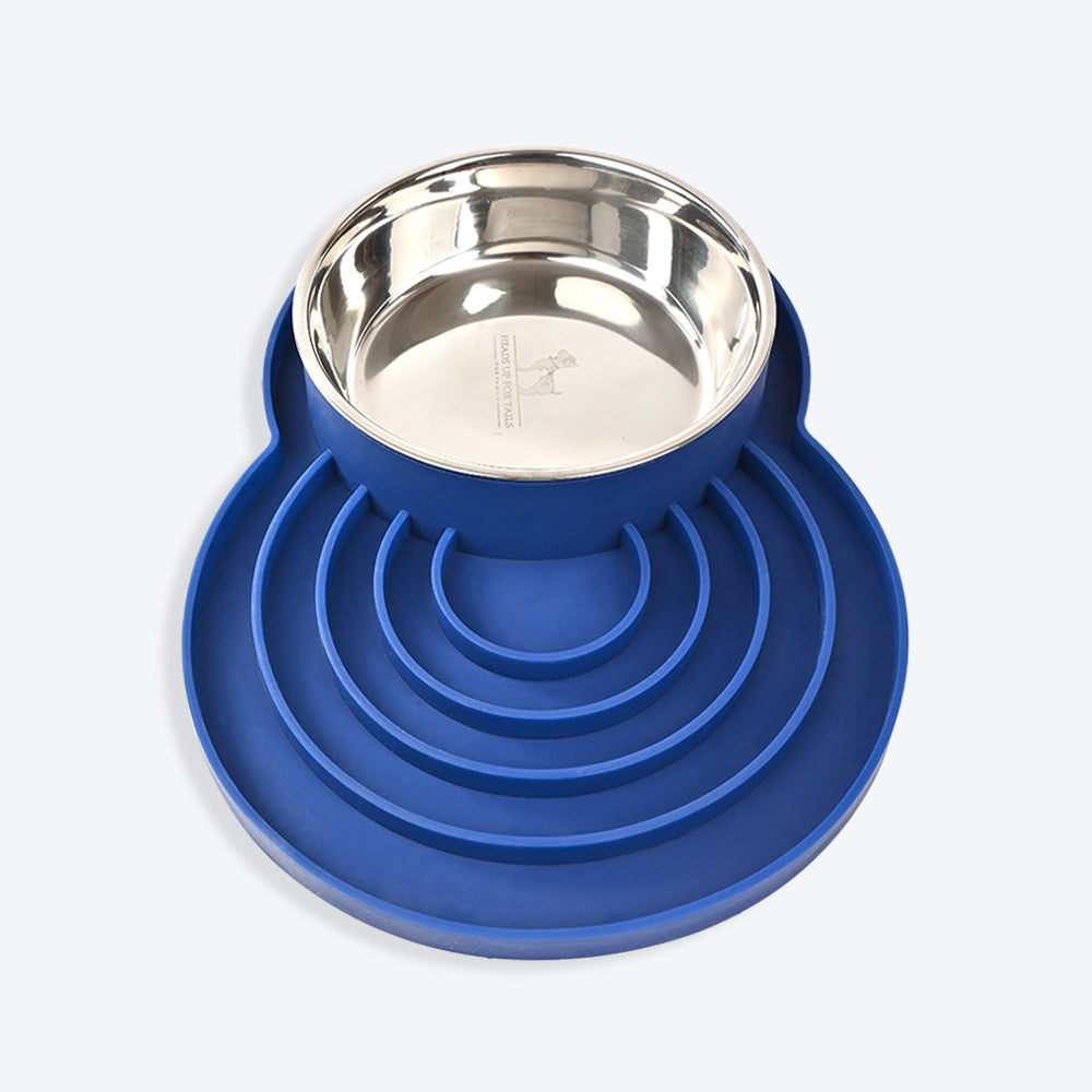 HUFT Insert Lick Slow Feeder Bowl Mat - Blue - Heads Up For Tails