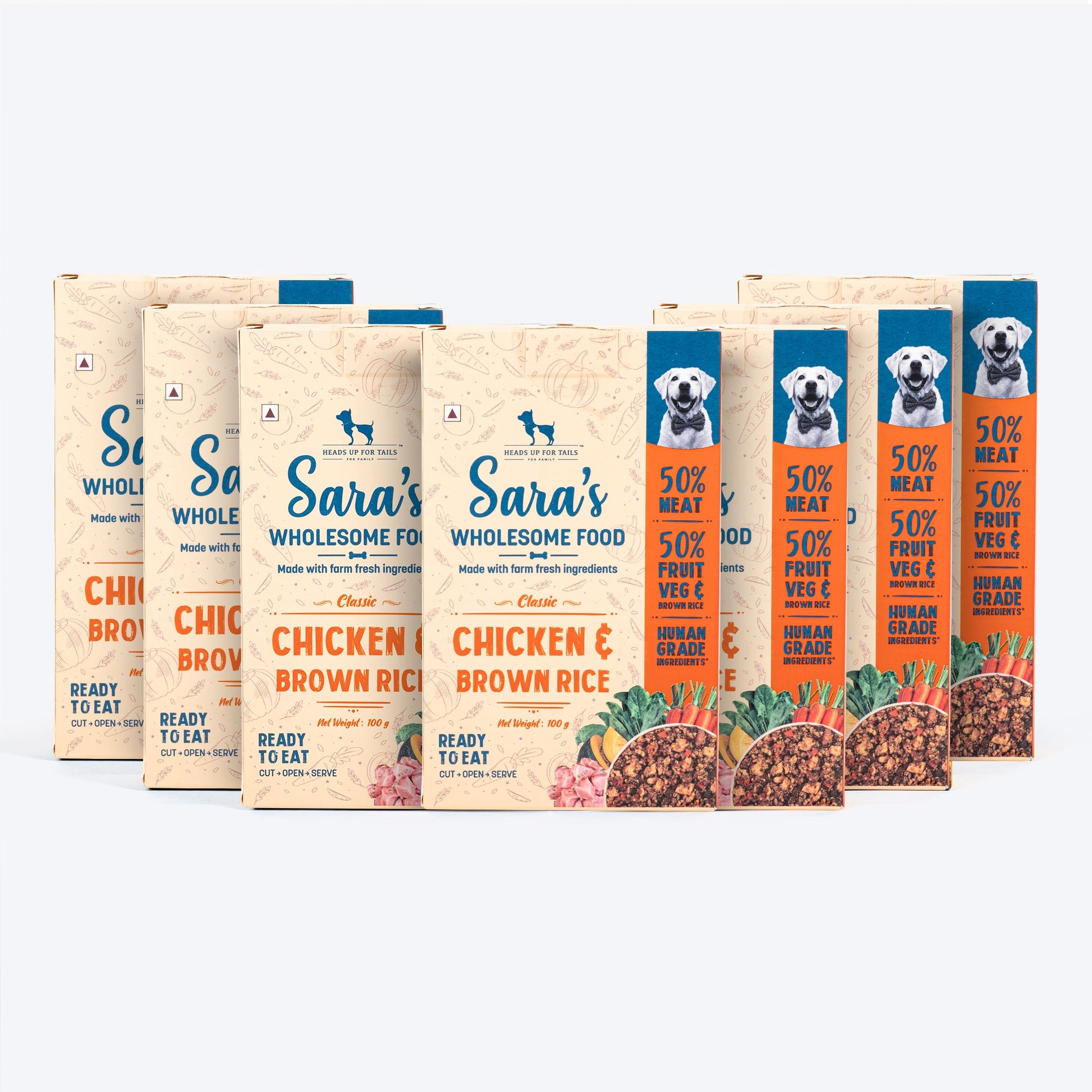 HUFT Sara's Wholesome Food - Classic Chicken And Brown Rice Dog Food - Heads Up For Tails