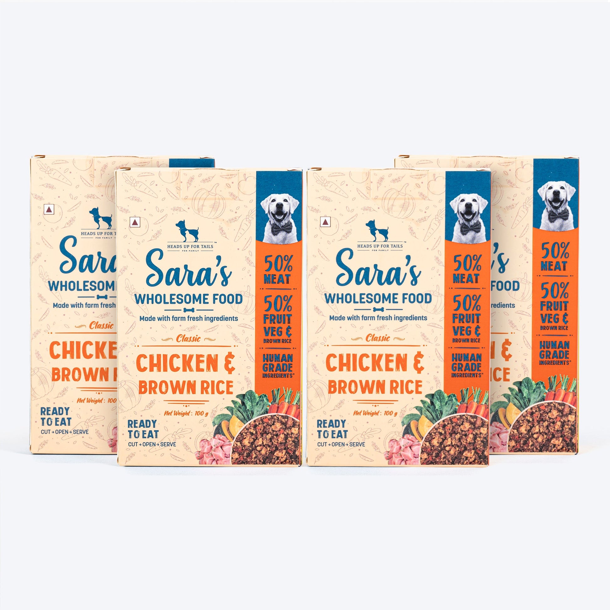 HUFT Sara's Wholesome Food - Classic Chicken And Brown Rice Dog Food - Heads Up For Tails