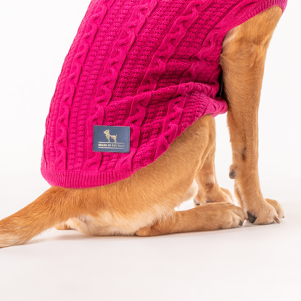 HUFT Cable Knit Sweater - Orchid Flower Pink - Heads Up For Tails