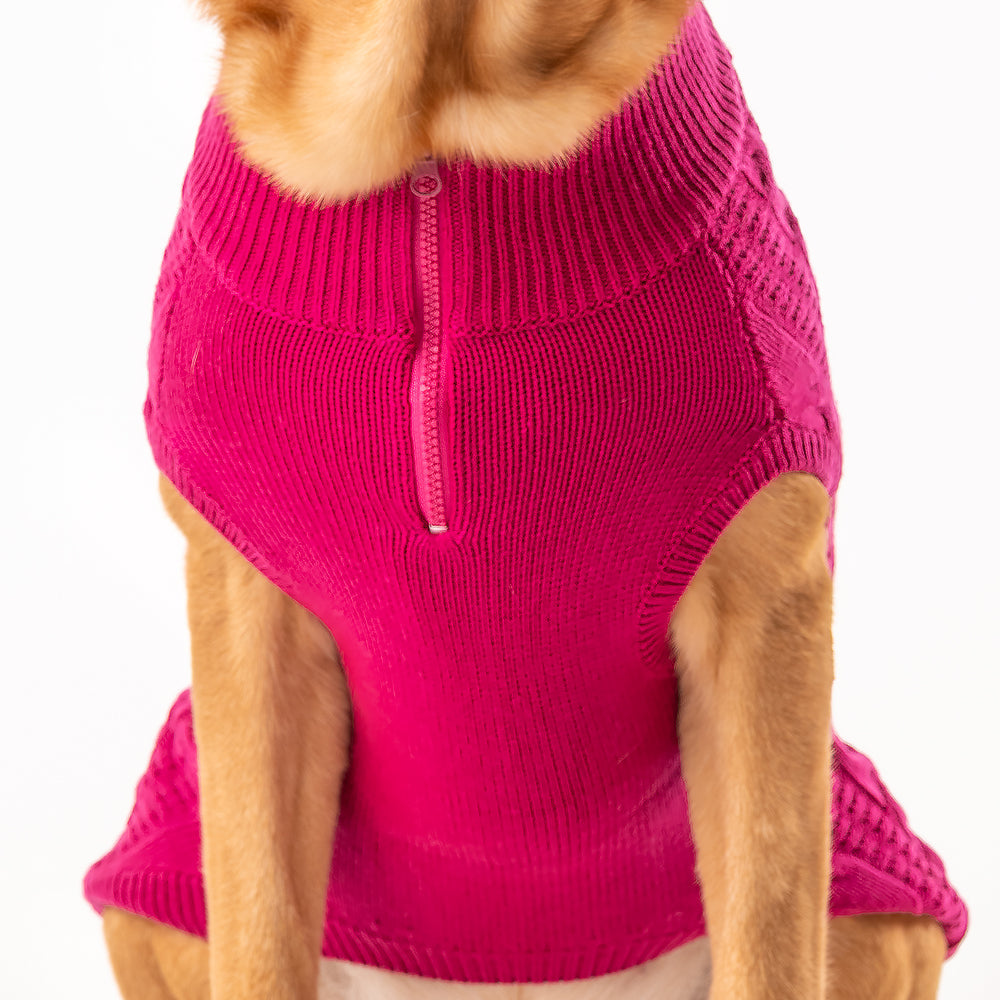 HUFT Cable Knit Sweater - Orchid Flower Pink - Heads Up For Tails