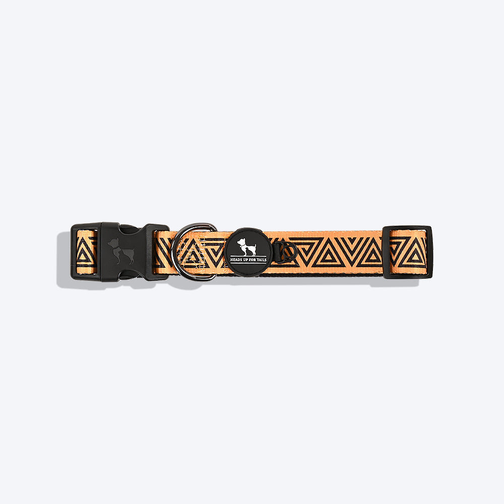 HUFT XÂ©Marvel 2.0 Black Panther Printed Dog Collar - Yellow and Black - Heads Up For Tails