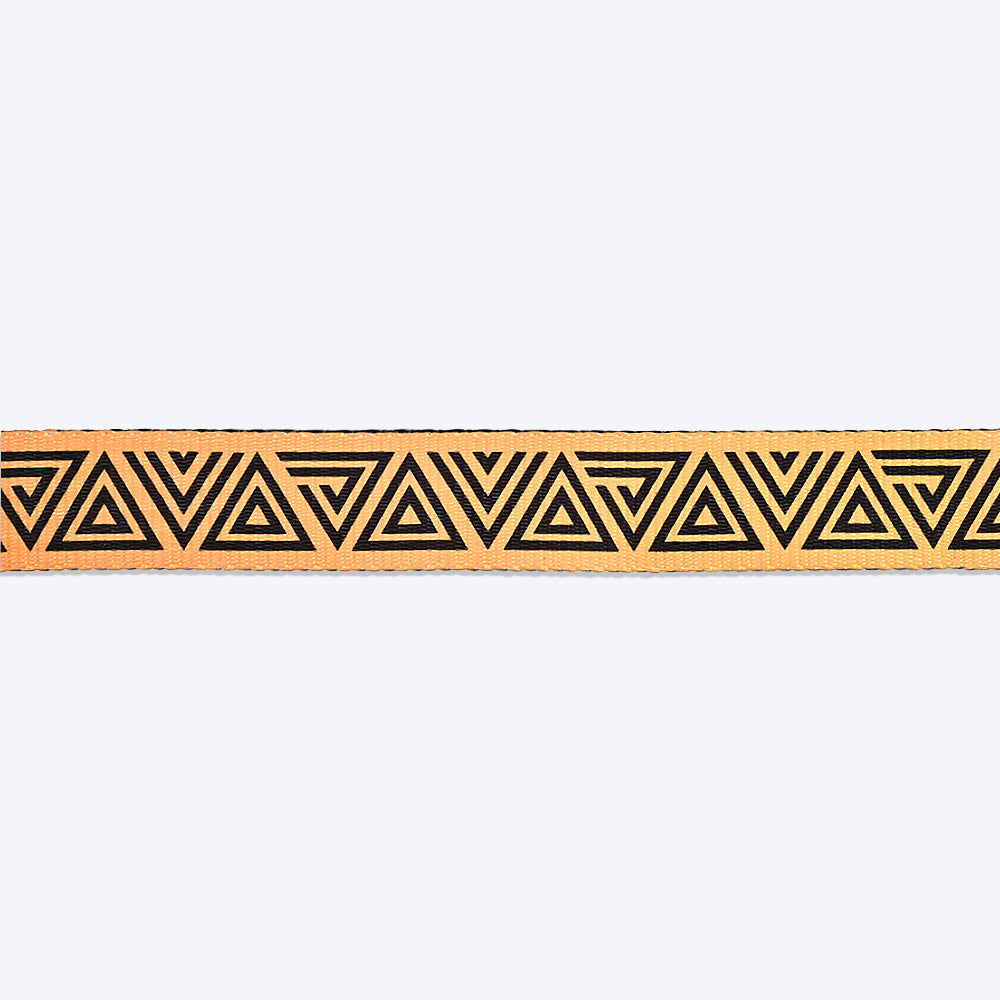 HUFT XÂ©Marvel 2.0 Black Panther Printed Dog Collar - Yellow and Black - Heads Up For Tails