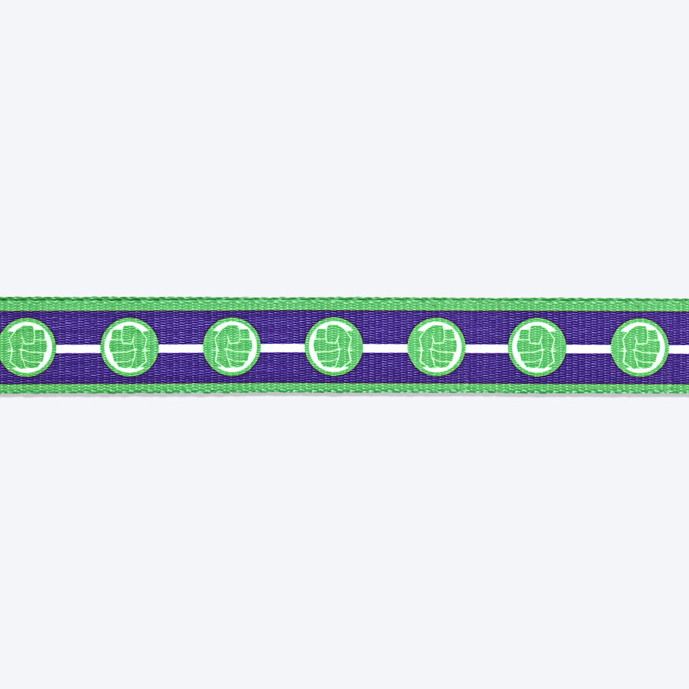 HUFT XÂ©Marvel 2.0 Hulk Printed Dog Collar - Purple and Green - Heads Up For Tails