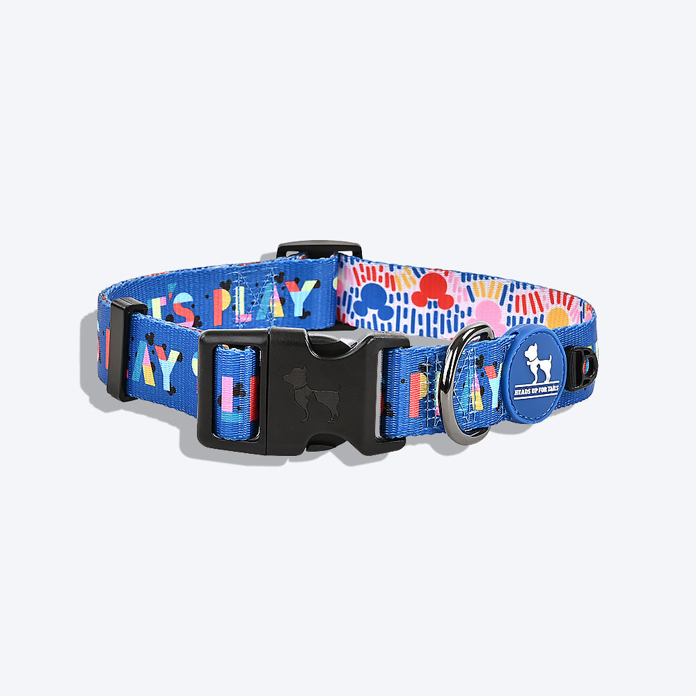 HUFT XÂ©Disney 2.0 Mickey Printed Dog Collar - Blue - Heads Up For Tails