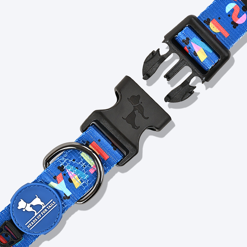 HUFT XÂ©Disney 2.0 Mickey Printed Dog Collar - Blue - Heads Up For Tails