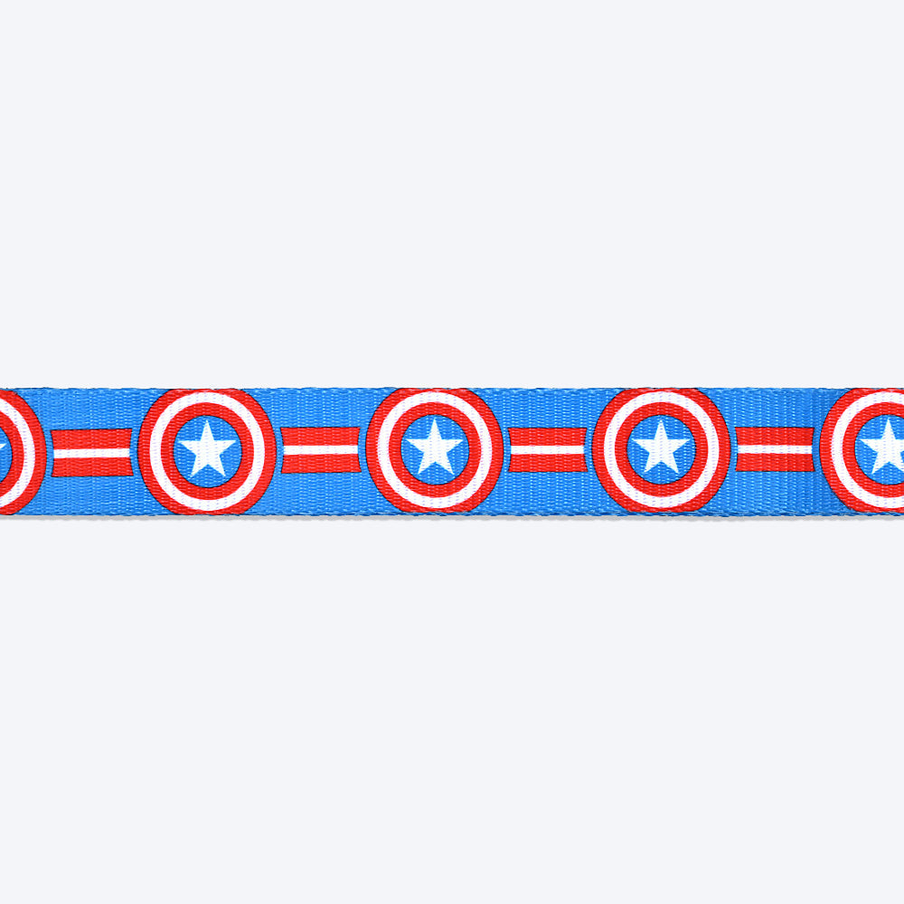 HUFT XÂ©Marvel 2.0 Captain America Printed Dog Collar - Blue and Red - Heads Up For Tails