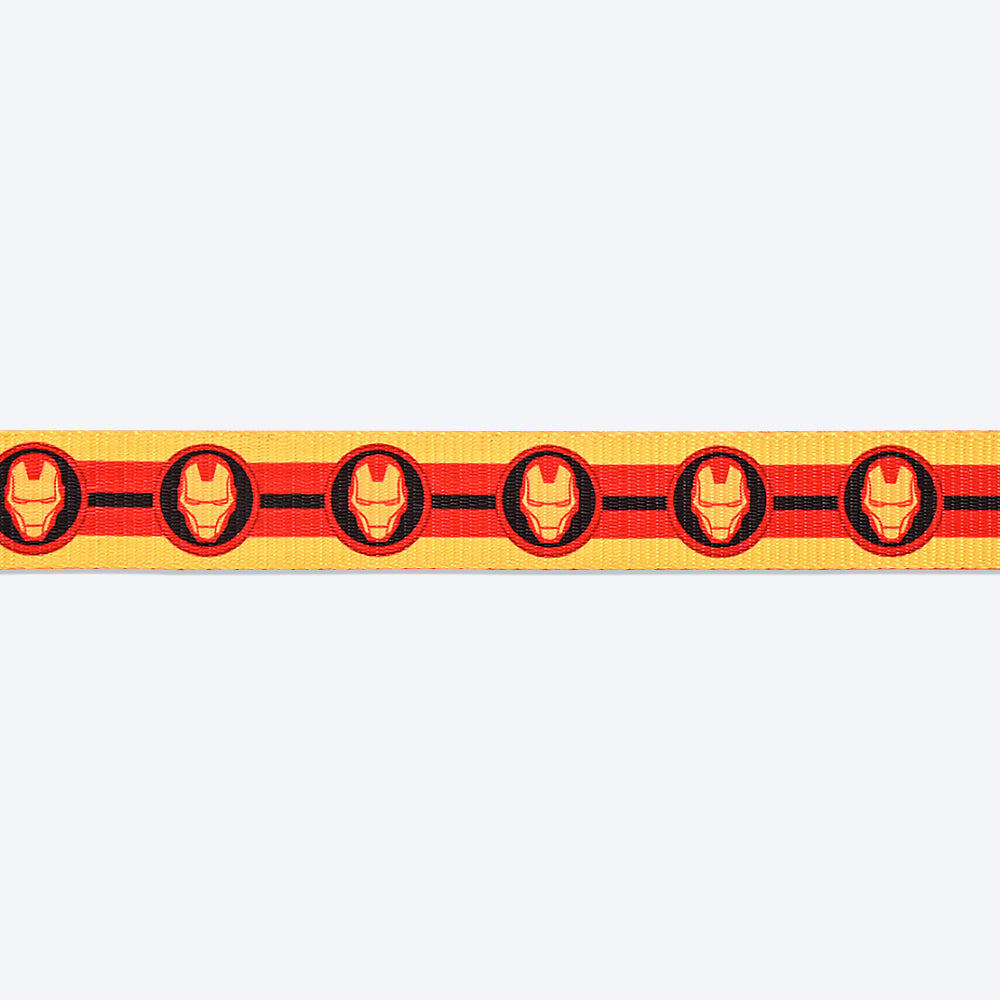 HUFT XÂ©Marvel 2.0 Iron Man Printed Dog Collar - Yellow and Red - Heads Up For Tails