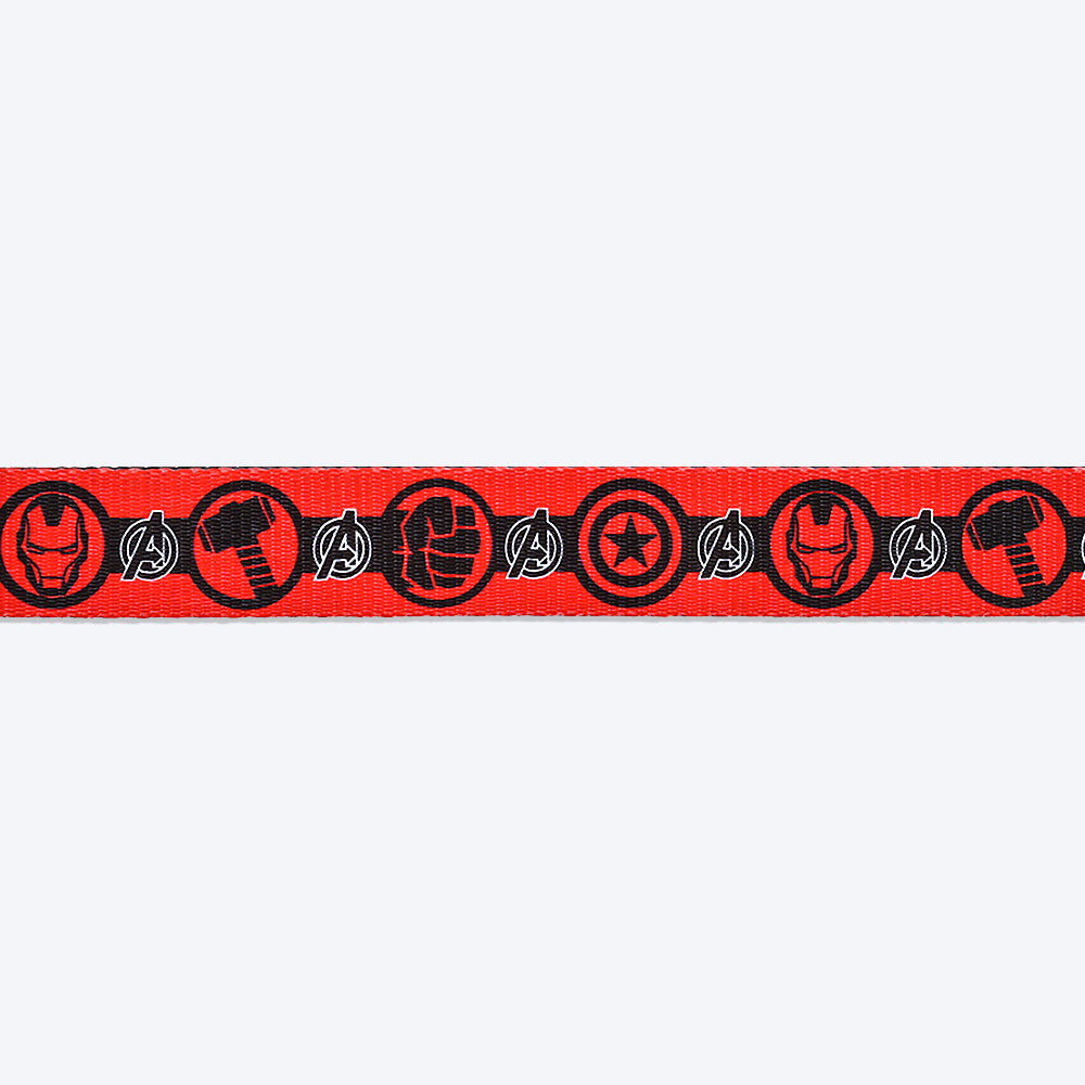 HUFT XÂ©Marvel 2.0 Avengers Printed Dog Collar - Red and Black - Heads Up For Tails