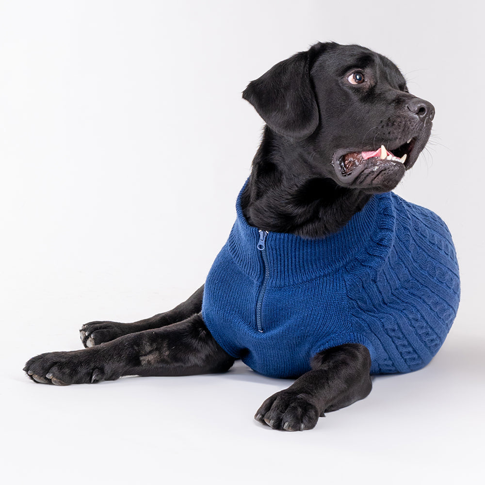 HUFT Cable Knit Sweater - Lazuli Blue - Heads Up For Tails