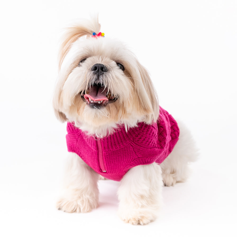HUFT Cable Knit Sweater - Orchid Flower Pink - Heads Up For Tails