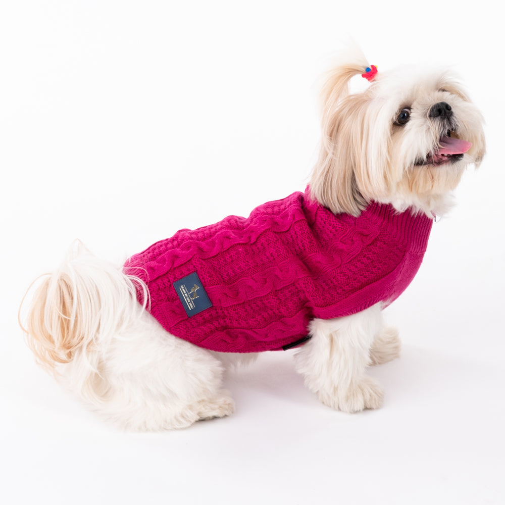 HUFT Cable Knit Sweater - Orchid Flower Pink - Heads Up For Tails