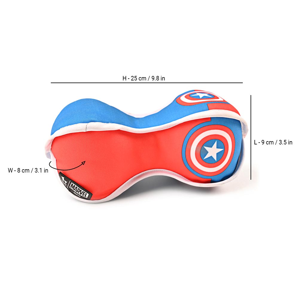 HUFT Marvel Captain America Fetch Dog Toy - Heads Up For Tails