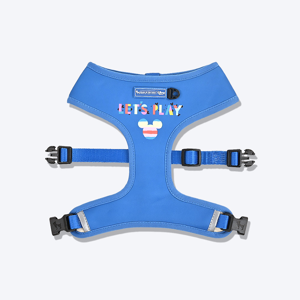 HUFT XÂ© Disney 2.0 Mickey Reversible Dog Harness - Blue - Heads Up For Tails