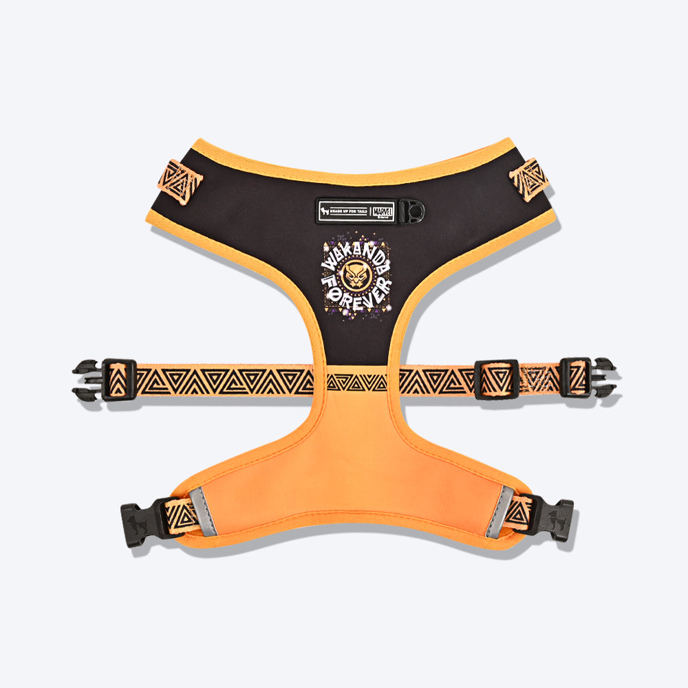 HUFT XÂ© Marvel 2.0 Black Panther Printed Dog Harness (Yellow and Black)_10