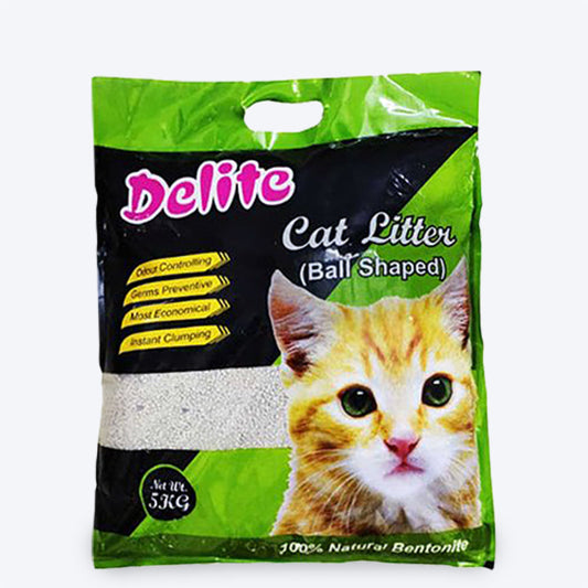 Delite Bentonite Bell Shape Clumping Cat Litter - 5 Kg - Heads Up For Tails