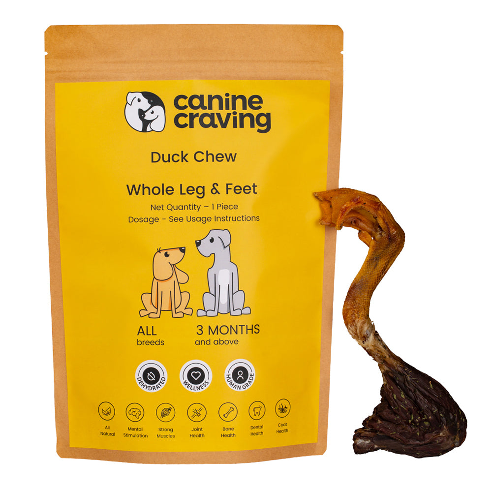 Duck Chew - Whole Leg & Feet Dog Treat - 1 Piece - Heads Up For Tails