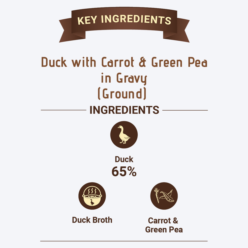 Bruno's Wild Essentials Duck with Carrot & Green Pea In Gravy Grain-Free Wet Food for Cat and Kitten - 170 g_02