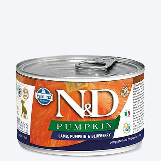 Farmina N&D Lamb, Pumpkin & Blueberry Starter Mini Breed Wet Puppy Food - 140 g - Heads Up For Tails