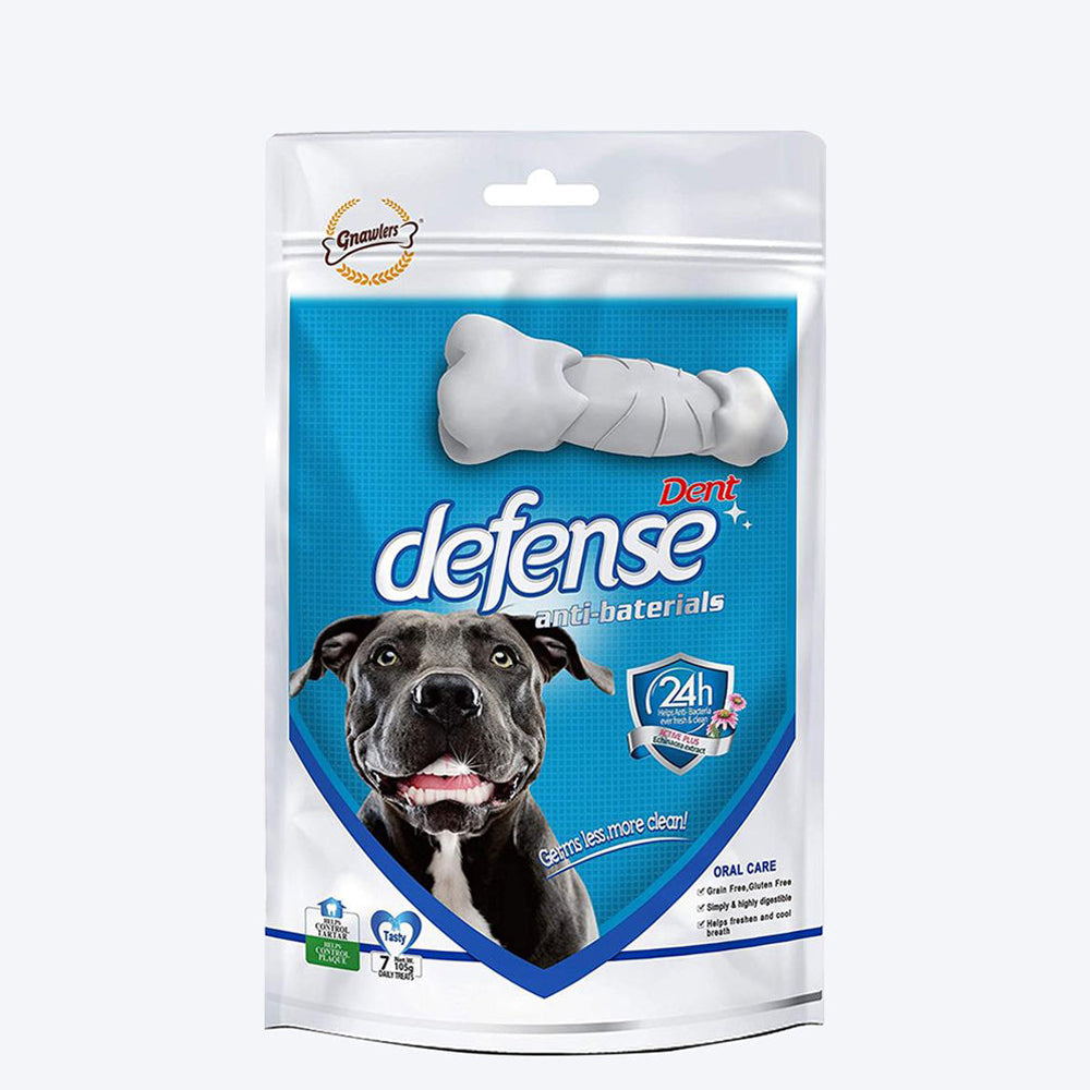 GNAWLERS Defense Dent, Dental Care Chew Bones - Heads Up For Tails