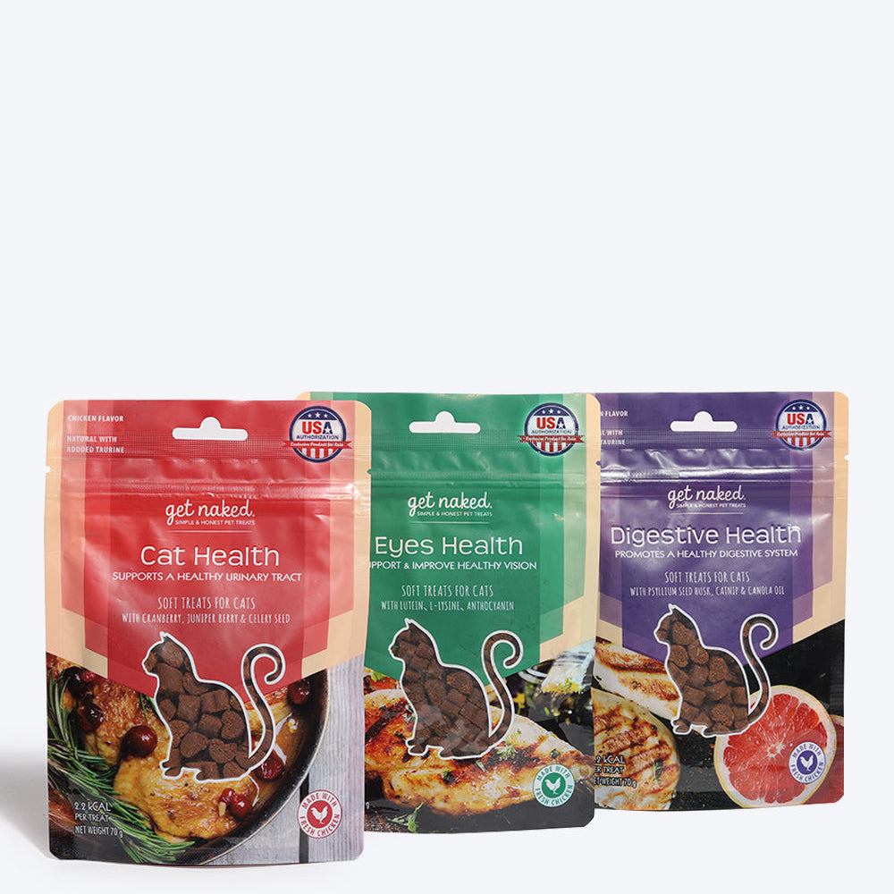 Get Naked Cat Treat - Pack of 3 - Heads Up For Tails
