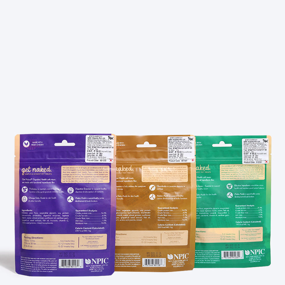 Get Naked Dog Treat - Pack of 3 - Heads Up For Tails