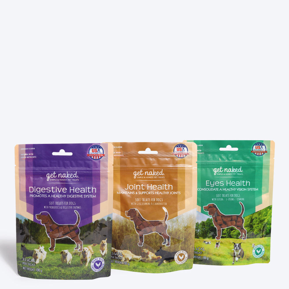 Get Naked Dog Treat - Pack of 3 - Heads Up For Tails