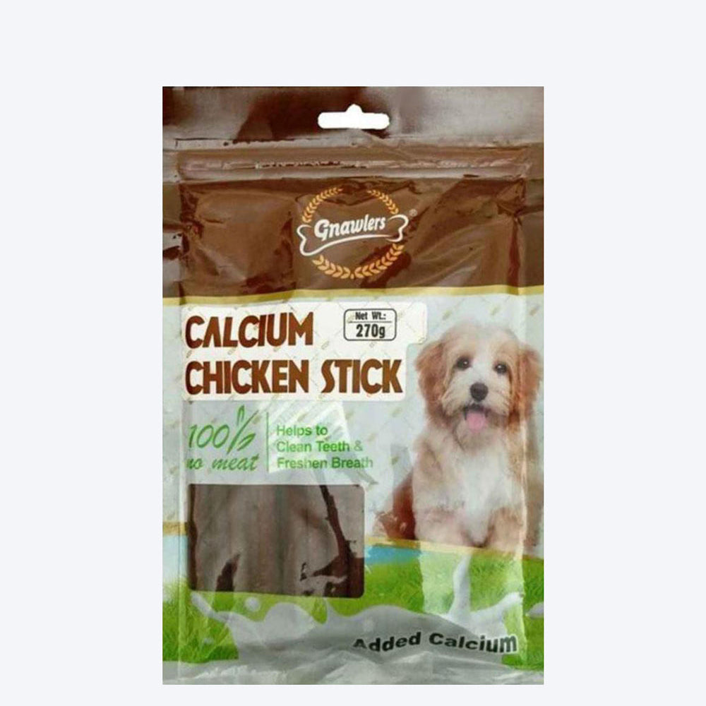 Gnawlers Calcium Chicken Stix Dog Treats - 270 g - Heads Up For Tails