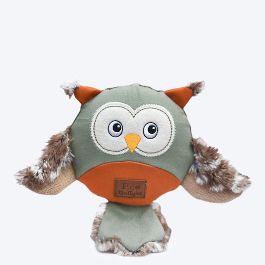 HUFT In the Jungle Hoot Dog Toy Made from Recycled Cotton - Heads Up For Tails